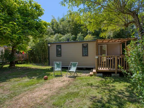 Mobilhome 4 personnes - Premium O'Hara 29-31m² - 2 chambres-4pers - Terrasse semi-couverte - Clim - Lave-vaisselle - TV