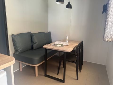 Mobilhome 2 personnes - Confort Cahita 17,8m² - 1chambre - Terrasse couverte 13,5m²