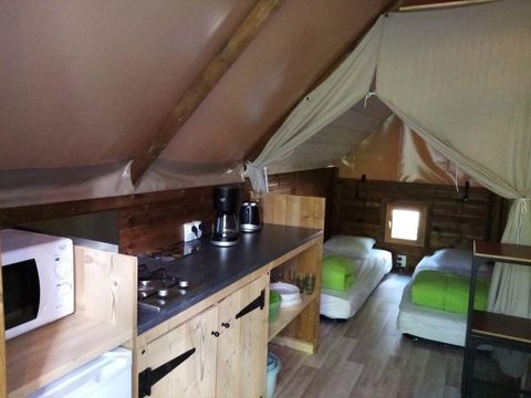 TENTE TOILE ET BOIS 5 personnes - Tente AMAZONE sans sanitaire PRIX POUR 2 PERSONNES