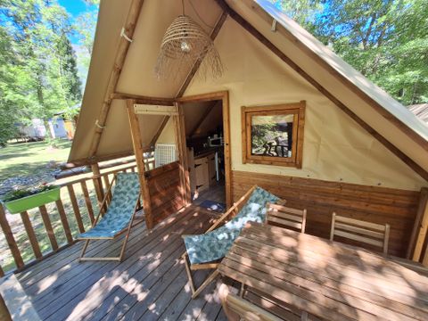 TENTE TOILE ET BOIS 5 personnes - Tente AMAZONE sans sanitaire PRIX POUR 2 PERSONNES