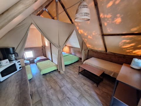 TENTE TOILE ET BOIS 5 personnes - Tente AMAZONE sans sanitaire PRIX POUR 2 PERSONNES