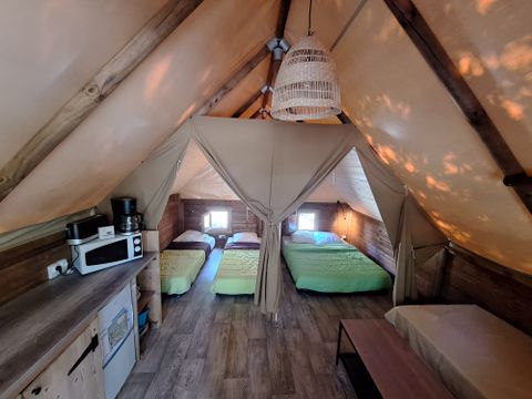 TENTE TOILE ET BOIS 5 personnes - Tente AMAZONE sans sanitaire PRIX POUR 2 PERSONNES