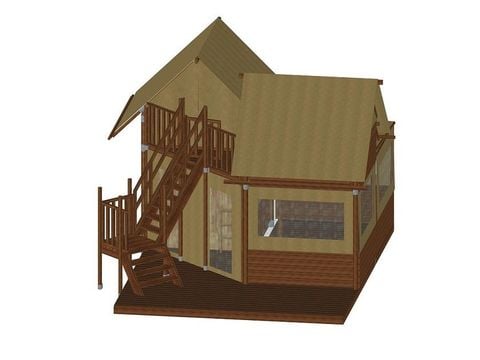 TENTE TOILE ET BOIS 6 personnes - Cabatente 4/6 pers