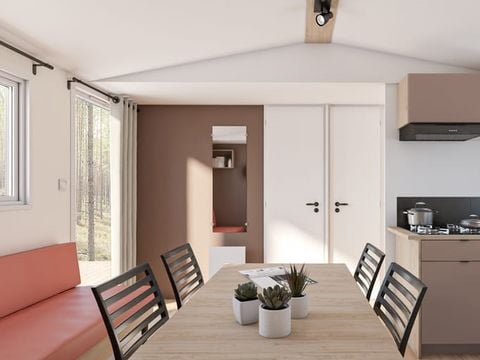 MOBILHOME 8 personnes - Mobil-Home BREZONS Premium  41m2 (4ch 8 pers) et 2 SDB Vue Lac