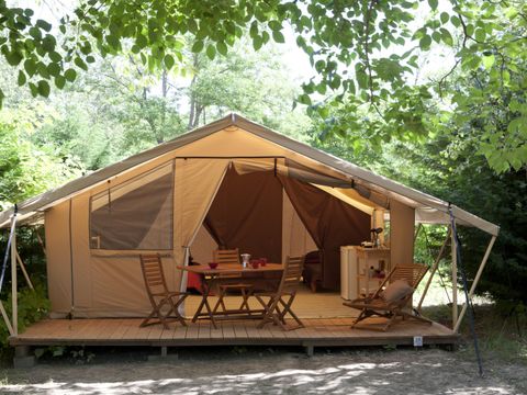 TENTE TOILE ET BOIS 4 personnes - Lodge Confort 2 chambres