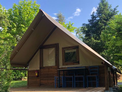 Tente en toile et en bois 4 personnes - Tente Amazone 2/4 personnes
