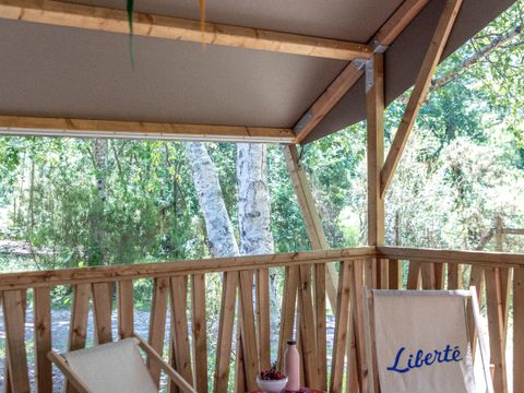 Tente en toile et en bois 4 personnes - Lodge 2ch