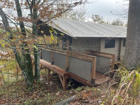 TENTE TOILE ET BOIS 5 personnes - Tente Kenya avec SDB