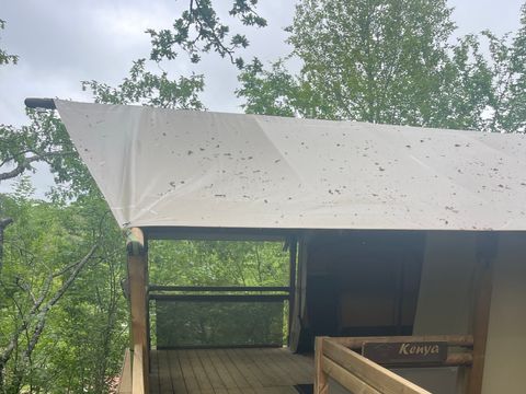 TENTE TOILE ET BOIS 5 personnes - Tente Kenya avec SDB