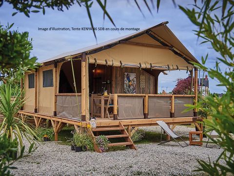 TENTE TOILE ET BOIS 5 personnes - Tente Kenya avec SDB