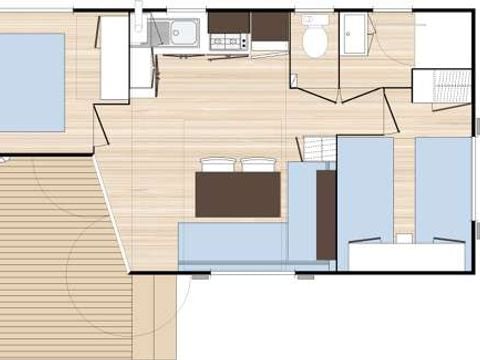MOBILHOME 4 personnes - Familial Classic 4pers 2 Ch