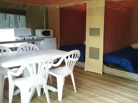Tente en toile et en bois 4 personnes - Tente Lodge Caraïbes 4