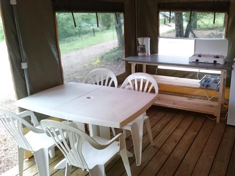 Tente en toile et en bois 4 personnes - Tente Lodge Caraïbes 4