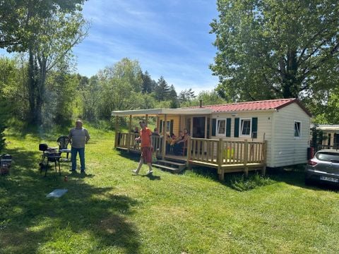 MOBILHOME 6 personnes - Mobil-Home TEXAS : 3 Chambres - TV - Grand Réfrigérateur - Terrasse Couverte - 6 pers