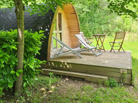 Tente en toile et en bois 3 personnes - Cabane en bois POD