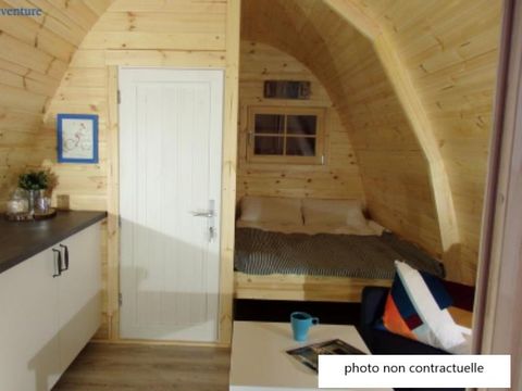 Tente en toile et en bois 3 personnes - Cabane en bois POD