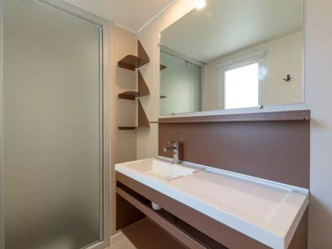 MOBILHOME 6 personnes - Comfort | 3 Ch. | 6 Pers. | Terrasse surélevée | Clim. | TV