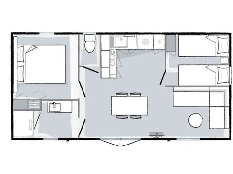 MOBILHOME 4 personnes - Cocoon 4 personnes 2 chambres 30m²
