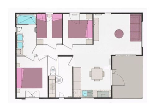 CHALET 7 personnes - Confort+ 3 chambres 70m²