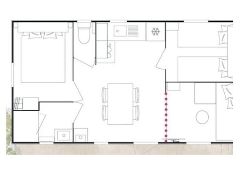 MOBILHOME 7 personnes - Evasion+  2 chambres 30m²