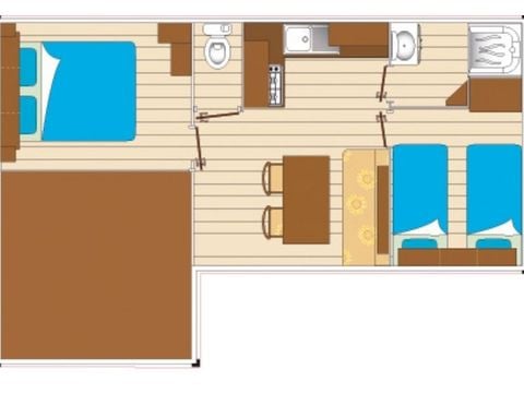 MOBILHOME 6 personnes - Mobil-home Evasion 2 chambres 6 personnes 28m²