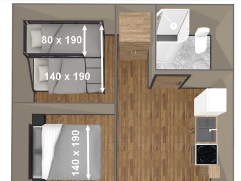 Hébergement 5 personnes - LODGE VICTORIA