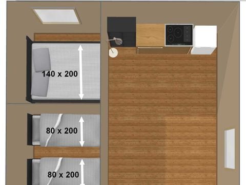 Hébergement 4 personnes - LODGE Canada - Sans sanitaires