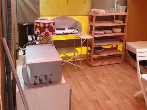 TENTE 4 personnes - Tente Lodge Nature Standard 25m² (2 chambres) - sans sanitaires + Terrasse