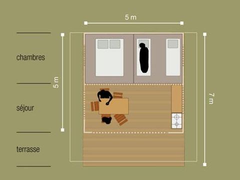 TENTE 5 personnes - Tente Canadienne - Insolite 3* 5 pers