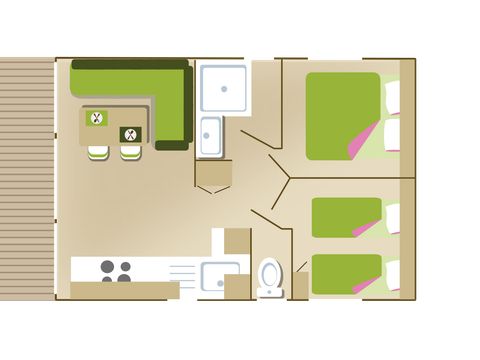 MOBILHOME 4 personnes - Duo - Mobil Home 4* 4 pers