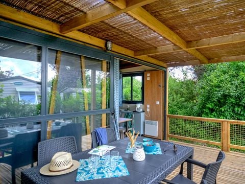 MOBILHOME 5 personnes - Cottage Morea Confort 25m² 2 chambres + terrasse couverte 1/5 pers