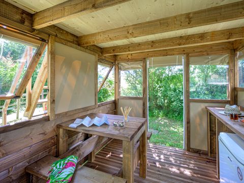 TENTE TOILE ET BOIS 2 personnes - Bivouac perché Cyclo 8m² 1 chambre ( sans sanitaires) 2 pers