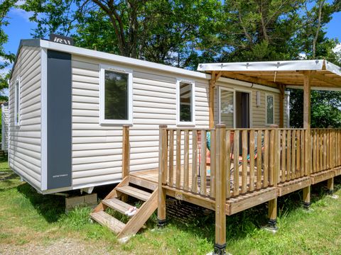 MOBILHOME 6 personnes - Mobil-home Confort 29m² 3 chambres + terrasse couverte + climatisation + TV 6 pers