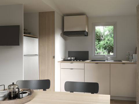 MOBILHOME 4 personnes - COTTAGE Premium 2ch   29m² 2 chambres + TV + Lave-vaisselle + climatisation + plancha + terrasse XL