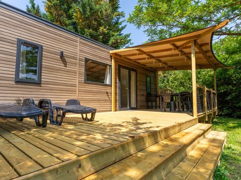 MOBILHOME 6 personnes - COTTAGE Premium 3ch   35m² 3 chambres + TV + Lave-vaisselle + climatisation + plancha + terrasse XL