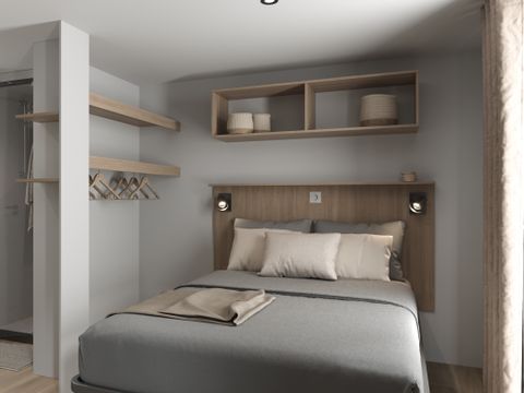 MOBILHOME 4 personnes - COTTAGE Premium 2 ch 2 salles de bain  35 m2 +TV + Lave-vaisselle + clim + plancha + terrasse XL