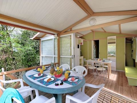CHALET 5 personnes - Chalet Confort 25m² (2 chambres) + terrasse couverte 5 pers