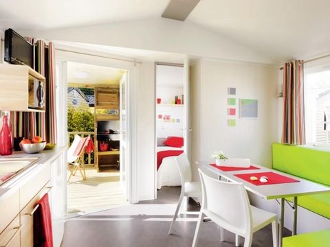 MOBILHOME 4 personnes - Le Châtaignier 29m² (2 chambres) + terrasse intégrée + TV, free WIFI*