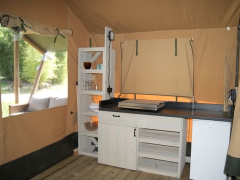 TENTE TOILE ET BOIS 5 personnes - TENTE WOOD (SANS SANITAIRES)