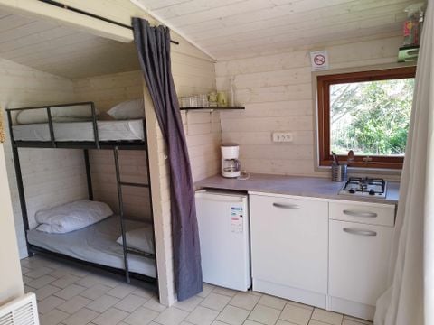TENTE TOILE ET BOIS 3 personnes - HUTTE  (SANS SANITAIRES)