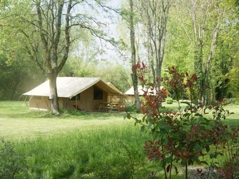 TENTE TOILE ET BOIS 4 personnes - TENTE SAFARI (SANS SANITAIRES)