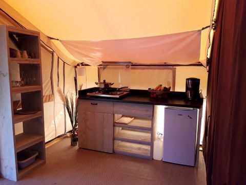 TENTE TOILE ET BOIS 4 personnes - TENTE SAFARI (SANS SANITAIRES)