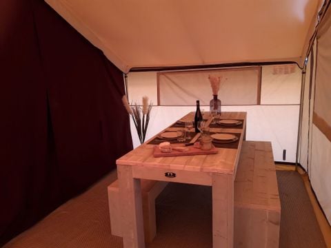 TENTE TOILE ET BOIS 4 personnes - TENTE SAFARI (SANS SANITAIRES)