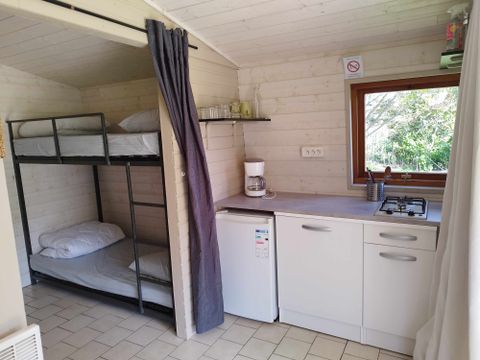 TENTE TOILE ET BOIS 5 personnes - HUTTE (SANS SANITAIRES)