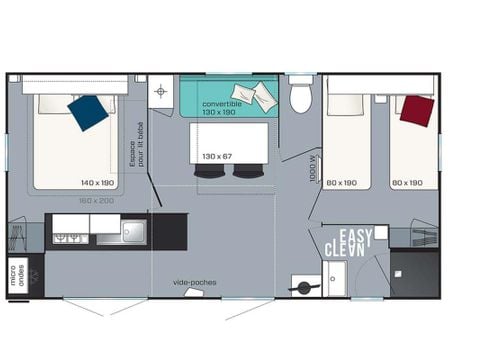 MOBILHOME 4 personnes - SAVOIE 26m² - 2 chambres + Climatisation