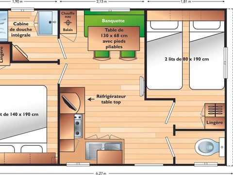 MOBILHOME 4 personnes - Mobil home 20 m²