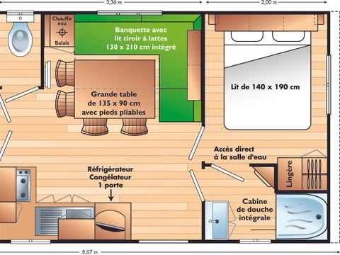 MOBILHOME 6 personnes - Mobil-home 30 m²
