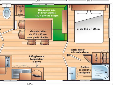 MOBILHOME 6 personnes - Mobil-home 30 m²