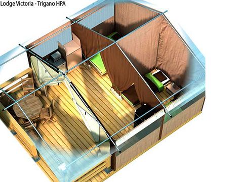 BUNGALOW TOILÉ 5 personnes - Tente Africaine (sans sanitaires)