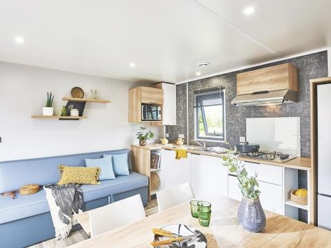 MOBILHOME 6 personnes - Premium 22-28m² - 2 chambres + TV + Terrasse couverte & draps jetables fournis*